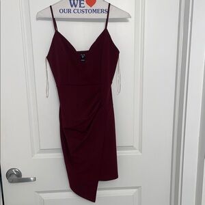 Windsor Burgundy Asymmetrical Dress